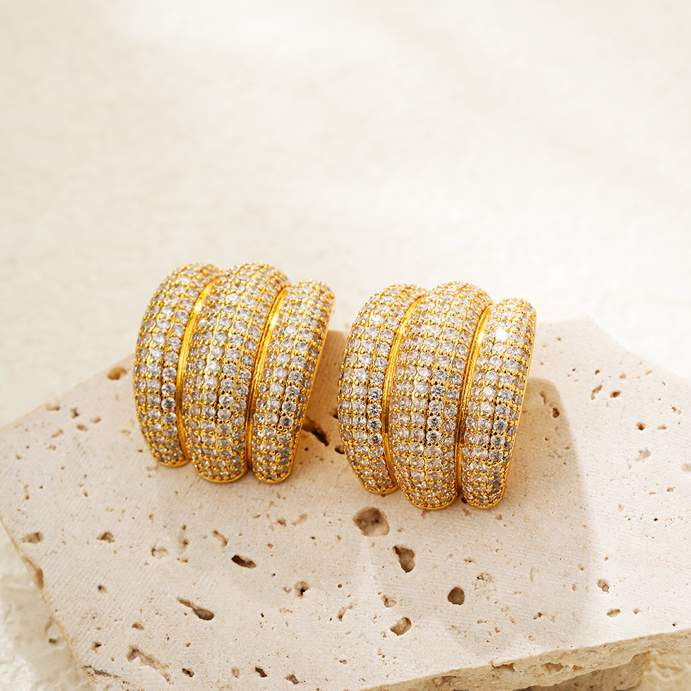 15g Weight Copper Ear Needle Material Hoop Earrings Classification 1 Pair Quantity Daily, Street Occasion Copper Material Geometric Pattern All Seasons Season Women's Gender Polished Finish Plating Design Simple Style, Classic Style Style 1 Pair Simple Style Classic Style Geometric Plating Copper Hoop Earrings 7