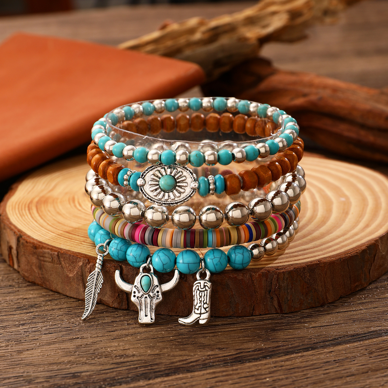 38g Weight Bracelets Classification Resin Chain Material Beaded Chain Chain Type 1 Set Quantity Holiday, Daily Occasion Alloy, Resin Material Round Pattern All Seasons Season Women's Gender Vintage Style, Classic Style Style Vintage Style Classic Style Round Alloy Resin Beaded Chain Beaded Bracelets Wholesale 7