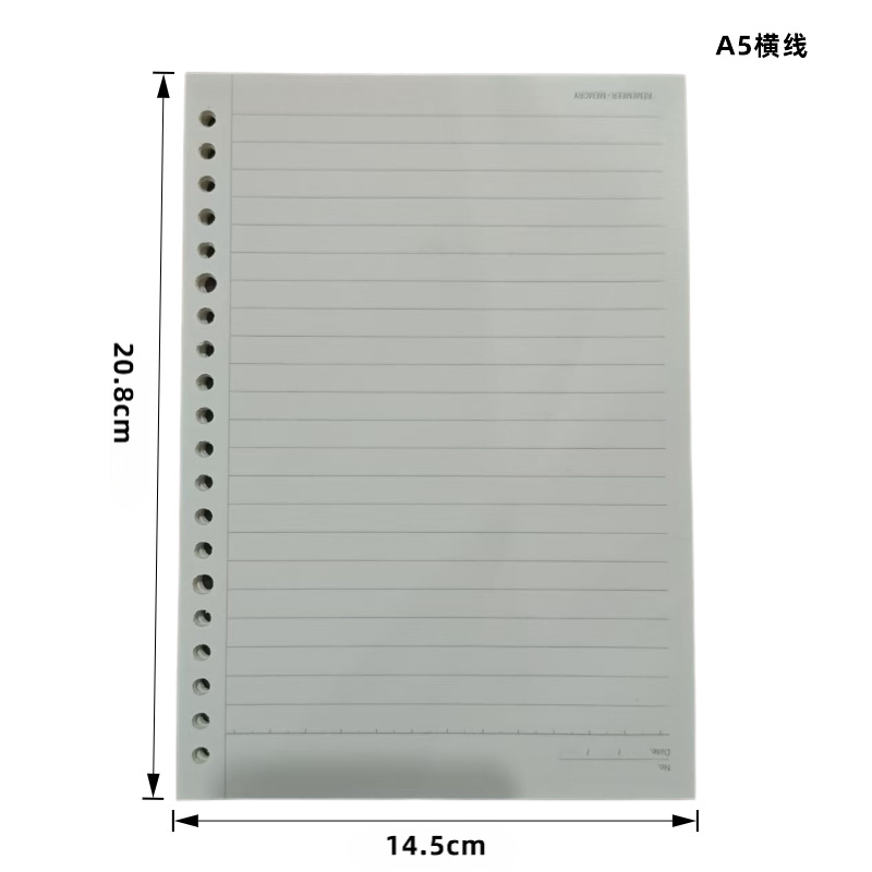 A5 línea transversal para el núcleo 60 / libro