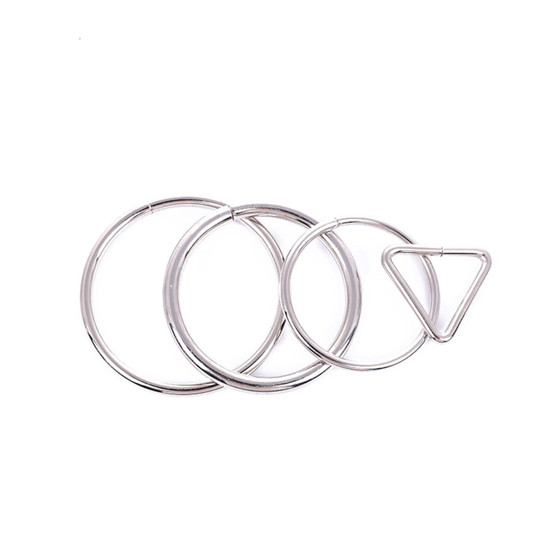 Baja de vestuario accesorios de fijación de hardware anillo de fijación en forma de D día de fijación de fijación cuadrada anillo de fijación de anillo de hierro elíptico semicircular D