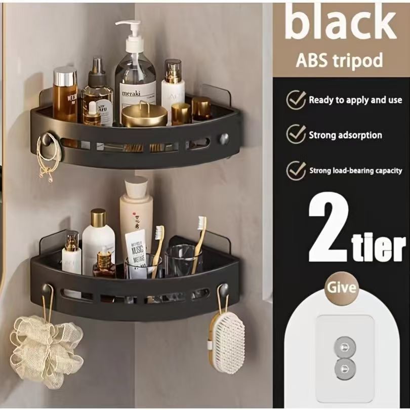 ♔浴室置物架吸盘挂钩免打孔承重无痕真空厨房浴室卫生间毛巾粘