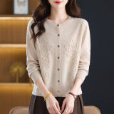 秋装绣花针织开衫羊毛衫上衣2025年新款时尚春秋圆领羊毛毛衣,女装针织衫/毛衣,妃慕昵服饰,浙宝-杭派风 秋装绣花针织开衫羊毛衫上衣2025年新款时尚春秋圆领羊毛毛衣,女装针织衫/毛衣,妃慕昵服饰,浙宝-杭派风