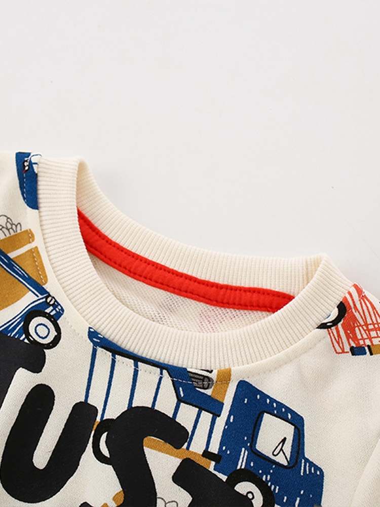 En stock malwee niños ropa otoño nuevo europeo y americano de los niños carta impresa manga larga bottoming suéter los niños