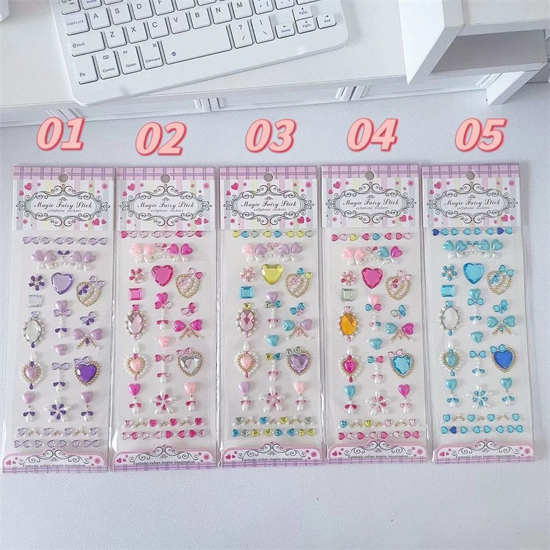 Fairy Gem Stickers Diamond Children's Girl Princess Decoration Stickers Stage Makeup Sparkling Crystal Ccd Decoration