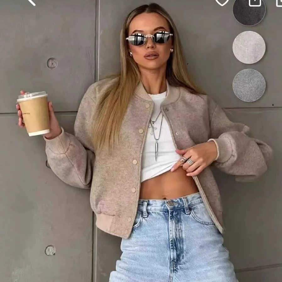 Трансграничная европейская и американская одежда AliExpress, популярные модные повседневные твидовые куртки