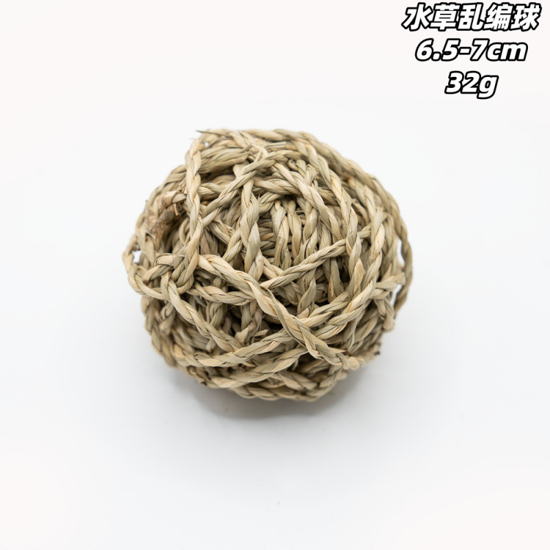 Bola de Hierba Molar para Hámster, Ratán y Hierba Natural, Artesanal, para Mascotas Pequeñas image 5