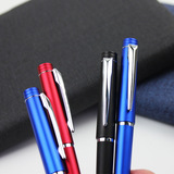 Черная металлическая ручка-роллер, делается под заказ, с печатью вашего логотипа