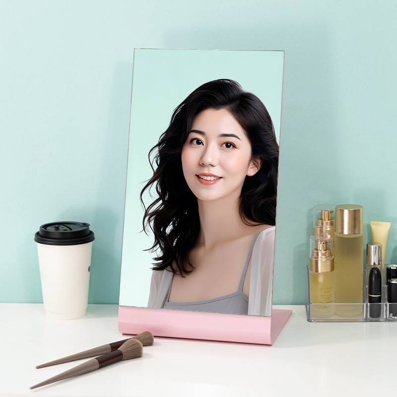 Jiayao Large Acrylic Desktop Mirror Frameless Bathroom Simple Single-Sided Mirror Bathroom European Style Makeup Mirror