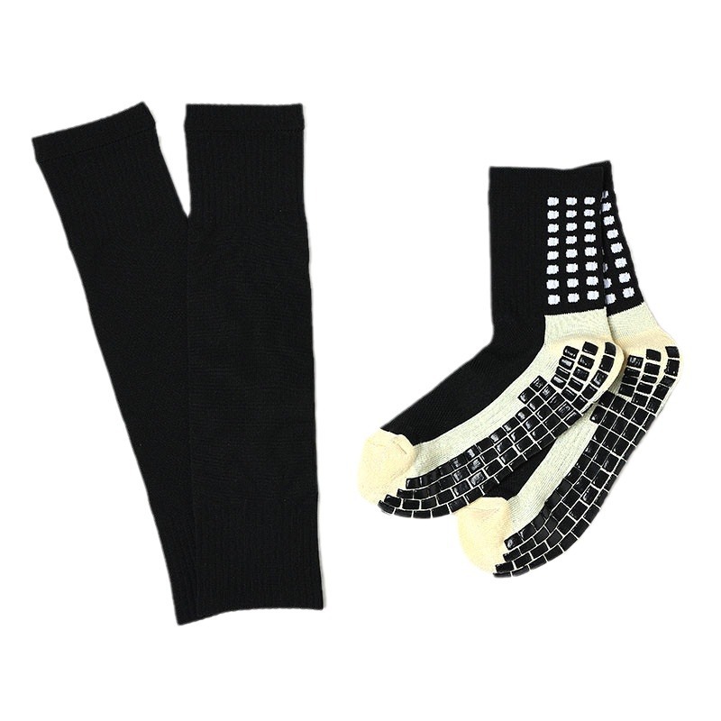 Soccer socks thickened mid tube non slip point rubber socks leggings set soccer grip socks set_voghion.com