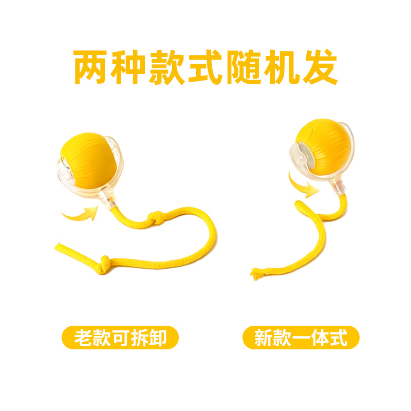 Bola de gato divertida automática resistente a morder transfronteriza, bola de juguete para gatos, artefacto para aliviar el aburrimiento, suministros para gatos con cuerda, bola de salto