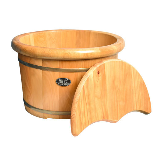 Cedar wood foot bath bucket household solid wood foot bath bucket insulated foot bath wooden health foot bath wooden barrel wooden foot basin