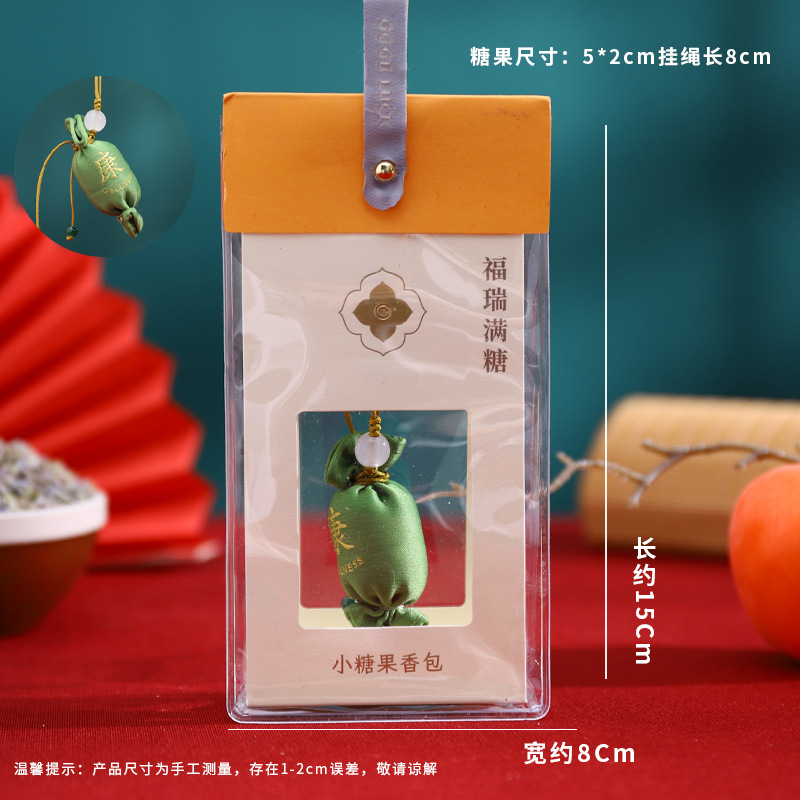 Persimmon Ruyi caramelo conejo bolsita Persimmon bolsita bendición portátil mini bolsita adornos regalo colgante