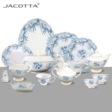 定制碗碟盘套装家用高颜值餐具组合网红创意壶糖奶罐盘兰花盘骨瓷