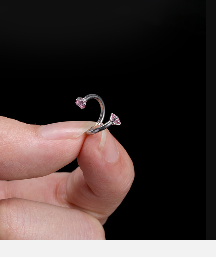 Personalized Round Zircon Stainless Steel Ear Clip for Women - Geometric Exotic Ear Clip Without Ear Holes detail image 11