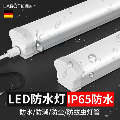 IP65户外防水防潮车间厂房冷库浴室吸顶照明灯管LED三防灯长条灯|ms