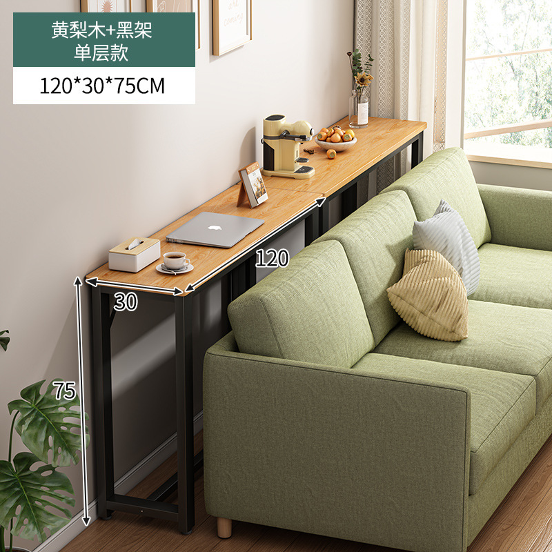 Mesa de barra larga simple y moderna, escritorio de escritorio estrecho, escritorio de computadora, escritorio de estudio, escritorio de escritorio