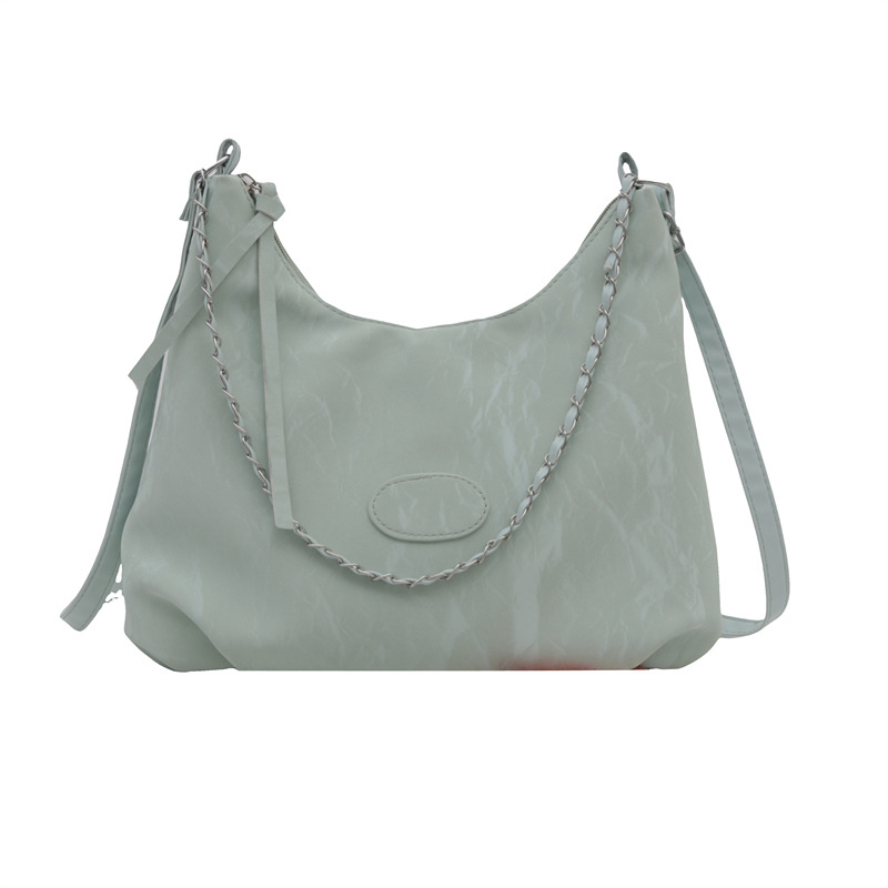 Bolso bandolera casual de gran capacidad, comercio exterior femenino, bolso de hombro de todo fósforo para viajeros al por mayor, bolso portátil de cadena de color sólido