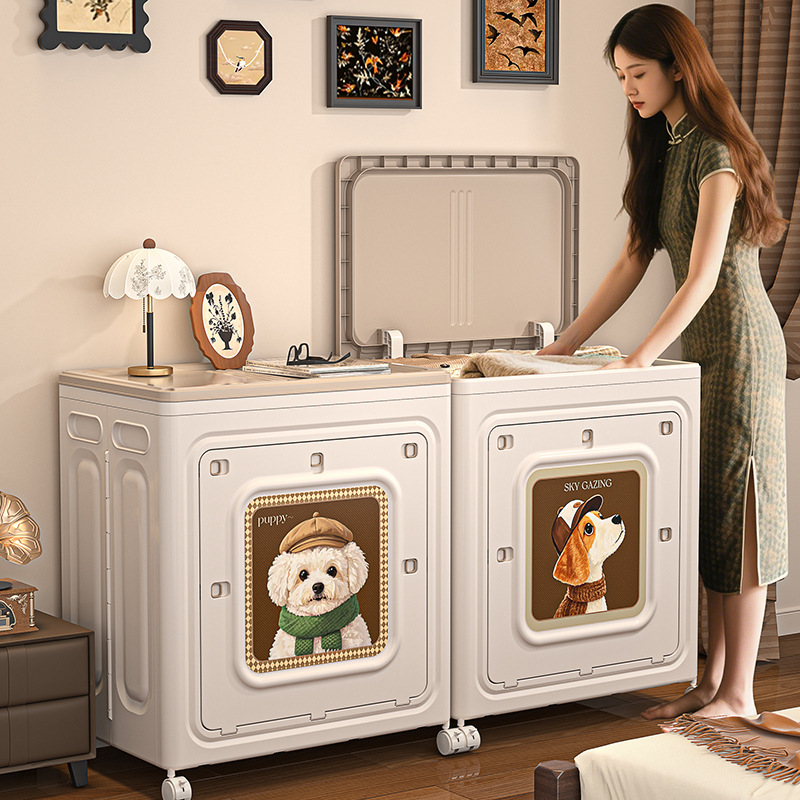 衣服收纳箱整理箱翻盖折叠大容量超大家用玩具筐被子收纳柜储物柜