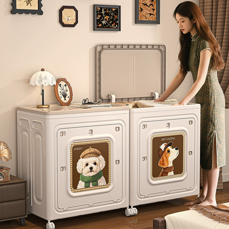 Clothes Storage Box Organizer Flip-Top Foldableing Large-Capacity Super Household Toy Basket Quilt Storage Cabinet Storage Cabinet