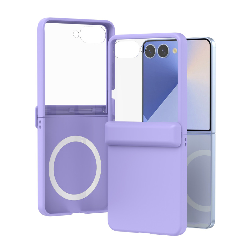 Samsung Galaxy Z Flip7 中央軸内蔵磁気電話ケース ZFlip 40% off スタックソリッドカラー保護カバーに適しています。|undefined