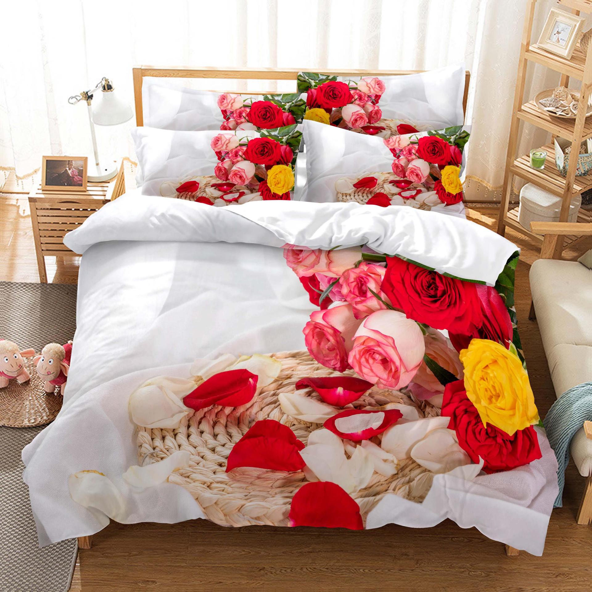 Rose Quilt Cover 17 / EU King 240x220cm-China