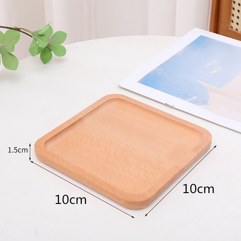 Bandeja de madera maciza estilo japonés, plato rectangular de almacenamiento, plato creativo para frutas, plato de madera de haya para desayuno, bandeja de madera para aperitivos.
