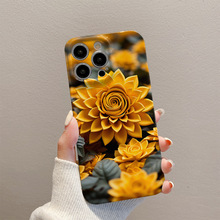 新款金莲花苹果11手机壳适用ipone15镜头全包菲林12pro手机保护套