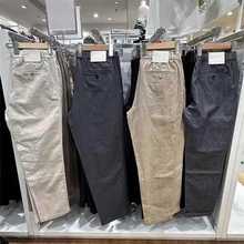 日单2025夏季男/女装棉麻薄款透气休闲舒适纯色直筒长裤470598