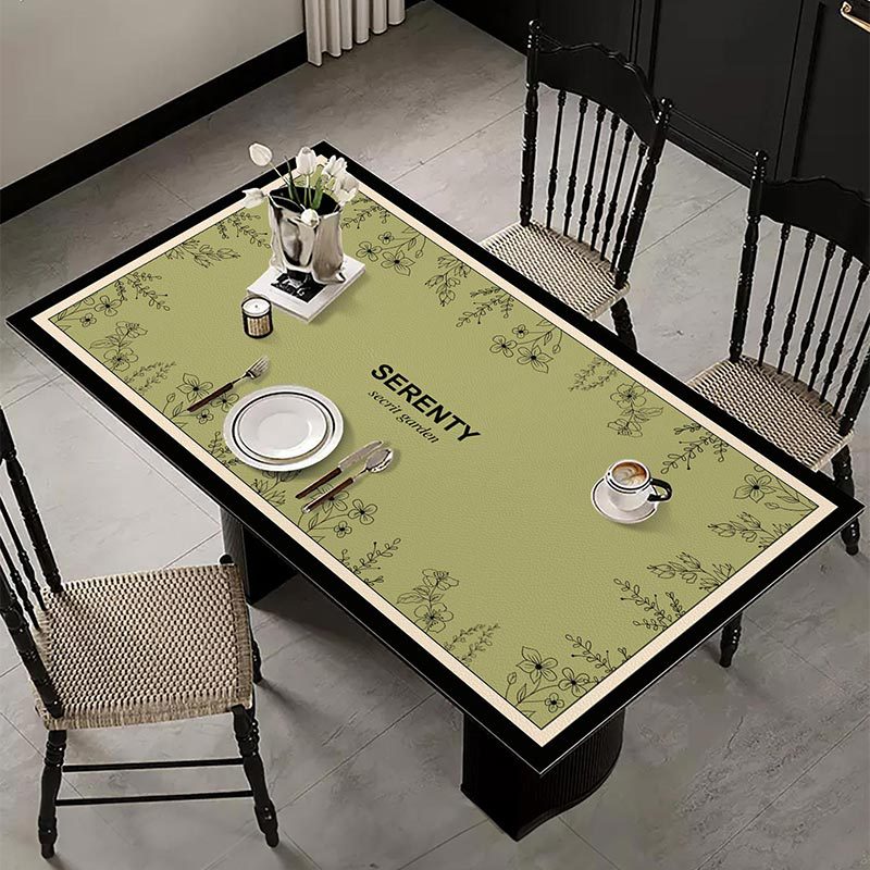 New Chinese Style Tablecloth Waterproof and Oil-Proof No-Wash Classical and Accessible Luxury Combined Coffee Table Mat Living Room 2025 New Placemat