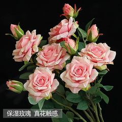 クロスボーダーシミュレーション 2 ローズ造花ハイエンドリアルな結婚式の装飾ホームリビングルームのテーブル装飾装飾品