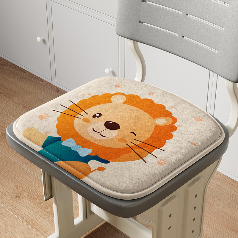Cojín de asiento de sala de aula sedentaria artefacto de memoria cojín de algodón espeso dormitorio silla taburete cojín de dibujos animados cojín de trasero