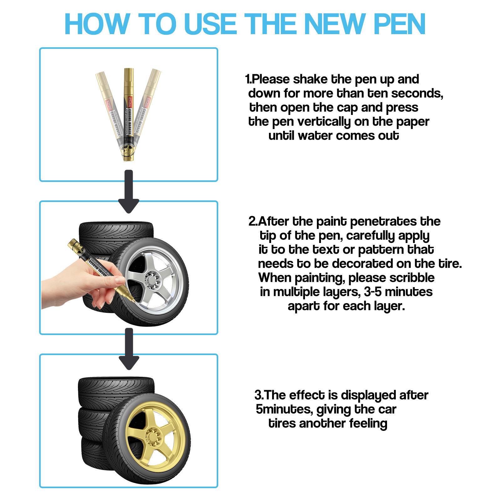 bil DIY belagt inskription pen bildæk graffiti personlighed maleri praktisk farveskift belagt inscription pen_voghion.com