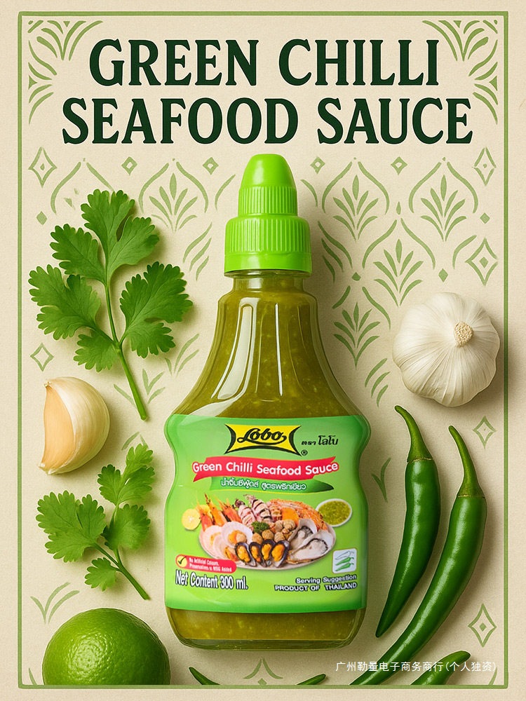 泰式酸辣酱泰国进口lobo海鲜柠檬生腌汁青辣甜辣酱冬阴功烤肉蘸酱