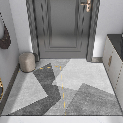Nordic Entryway Dustproof Anti-slip Rugs, Luxurious Home Use, Hallway Water Absorbent Crystal Velvet Mat, Cuttable Entrance Mat