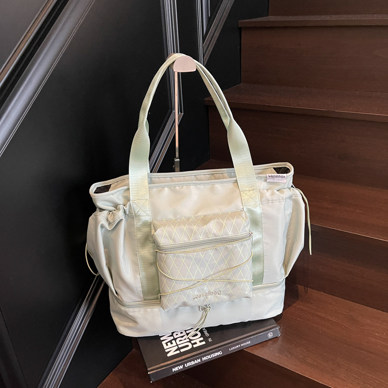 Cross-Border New Large-Capacity Expandable Shoulder Bag Short-Distance Travel Storage Bag Multi-Functional Yoga Bag Supports Customization