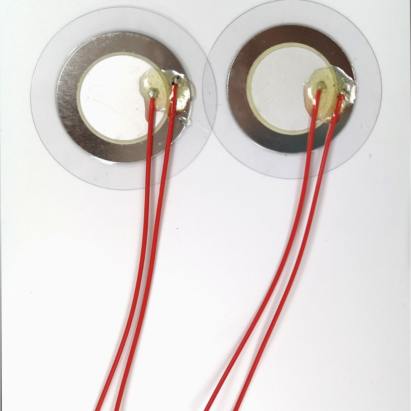 35铁PVC压电无源陶瓷焊线蜂鸣片 35F*25 PVC 直径49mm焊线蜂鸣片