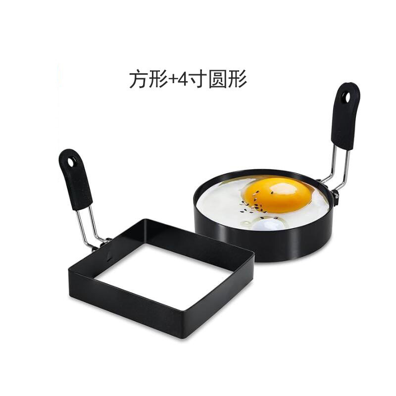 Cross-border 430 de acero inoxidable tortilla anti-escaldadura mango de silicona anillo de tortilla engrosada antiadherente ronda tortilla molde hogar