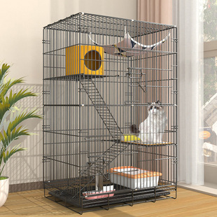 Cat Cage Household Large Cat Villa Double-Layer Three-Story Four-Story Cat House Multi-Door and Window Folding Cat Cage Pet Cage