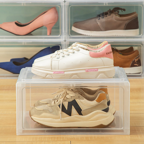 Doorway shoe cabinet household simple shoe rack multi-layer space-saving folding shoe box storage box plastic shoe storage artifact
