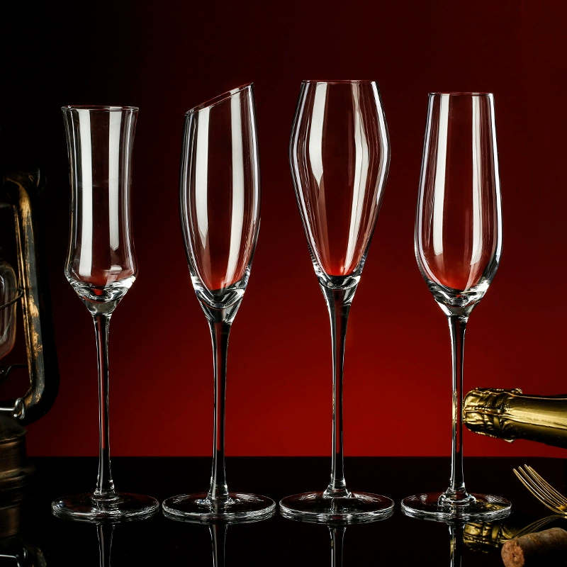Crystal champagne glass, set for home use, cocktail creative wineglass, European style