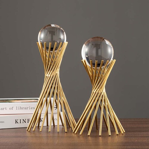 Luxury Nordic Room Living Room Crystal Ball Decor Art Simple Office Desk TV Cabinet Crystal Decoration 