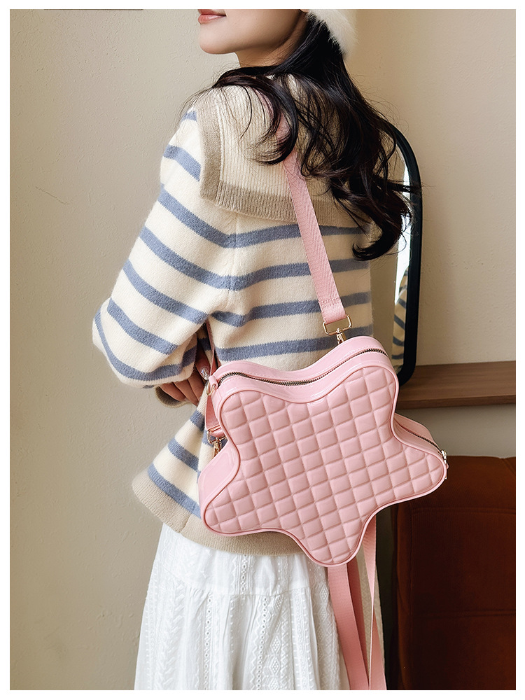 2025 New style fashionable star Backpack, diamond-shaped PVC jelly bag, fresh and sweet campus ladies' backpack undefined
