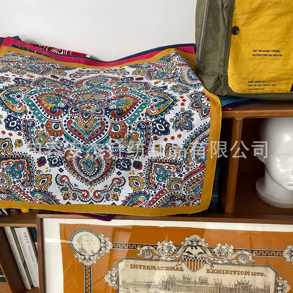 Pure Cotton 55x55CM European and American Palace style ethnic printed cotton square scarf hip hop Hip Hop Hip Hop headscarf in stock wholesale
