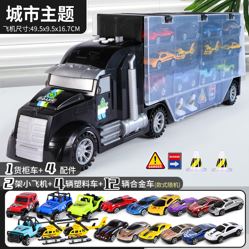 Día DE LOS NIÑOS juguete camión contenedor escena tema rompecabezas iluminación música educación temprana conocimiento del tráfico cognitiva regalo