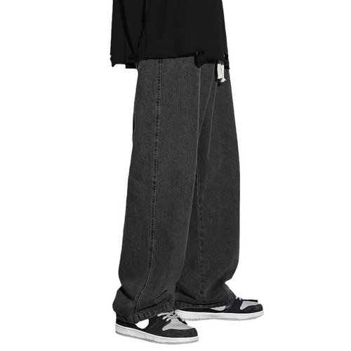 Men's 2025 New Fall and Winter Trend Loose Straight Leg Nine-Piece Padded and Thick Casual Long Pants