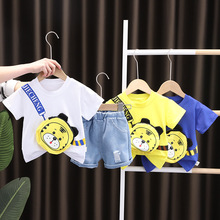 儿童短袖套装男童夏装女宝宝1-2-3--4-5岁夏季衣服2022新款童装潮