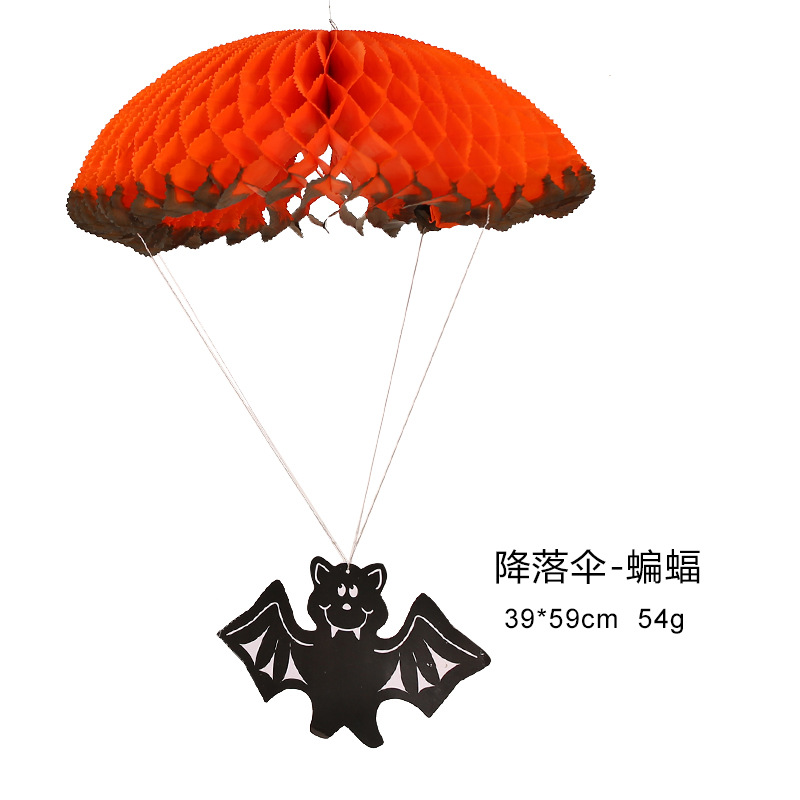 Amazon venta caliente araña fantasma murciélago papel colgante colgante jardín de infantes barra tela Halloween decoración al por mayor