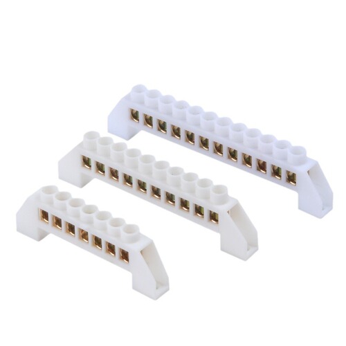 Bridge type neutral line bar 7-hole zero ground bar grounding copper bar ten-hole distribution box terminal block brass neutral line ground bar