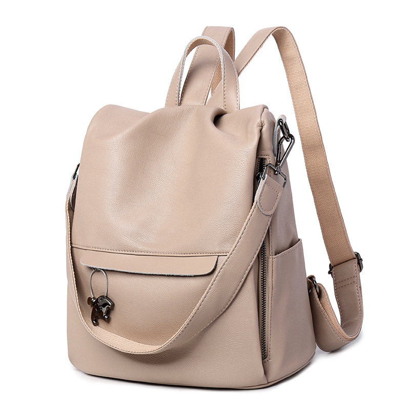 22 Jahre neuer Damenrucksack mit Leder-PU-Diebstahlschutzrucksack, lässige und vielseitige Reisetasche, Tasche mit großem Fassungsvermögen_voghion.com