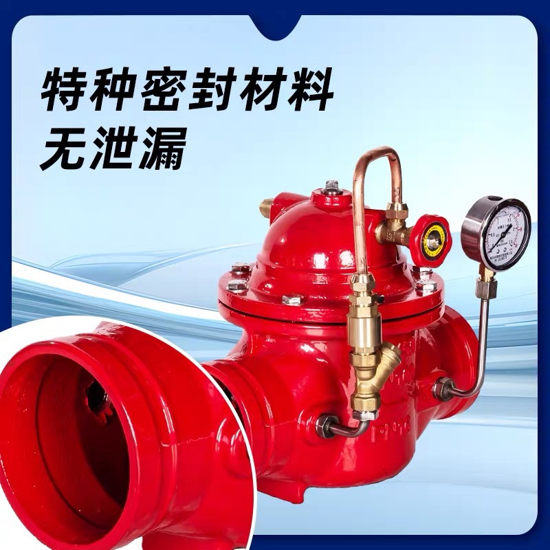 25压沟槽式缓闭止回阀8300X-25Q球墨铸铁消声止回阀静音